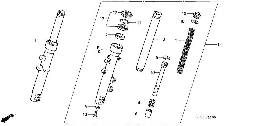 SES150 Вилка передней оси