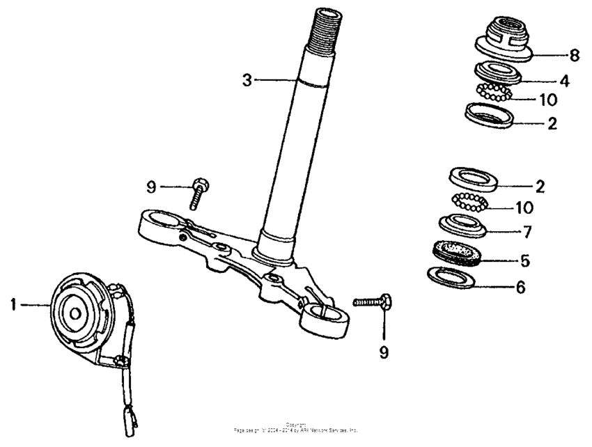 Steering stem + horn