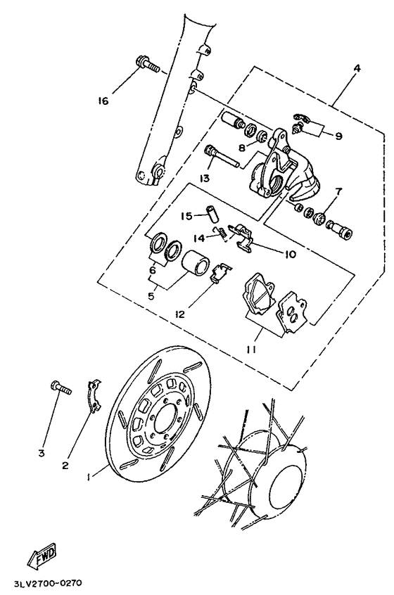 Front brake. caliper