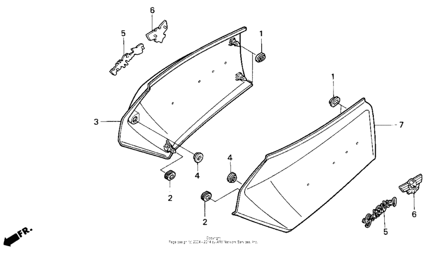 GL1500I Боковые обтекатели