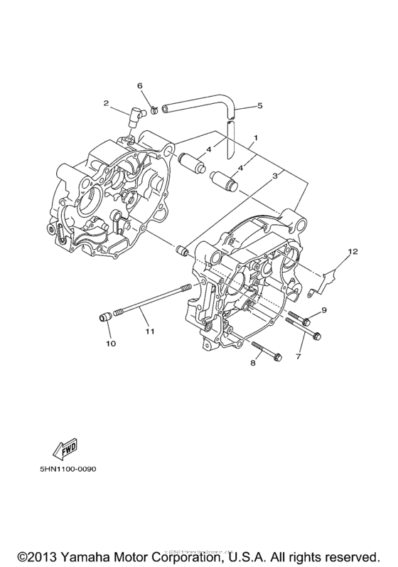 TTR90N Картер двигателя
