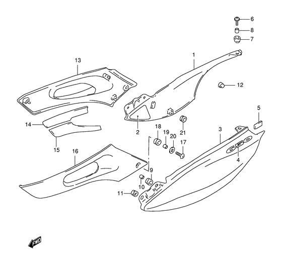 XF650 Обтекатель задний