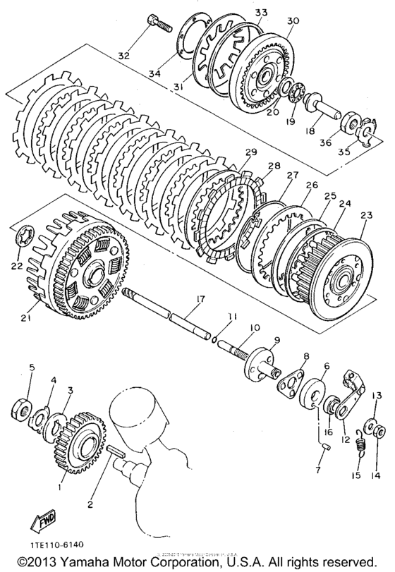 XV1100F Сцепление