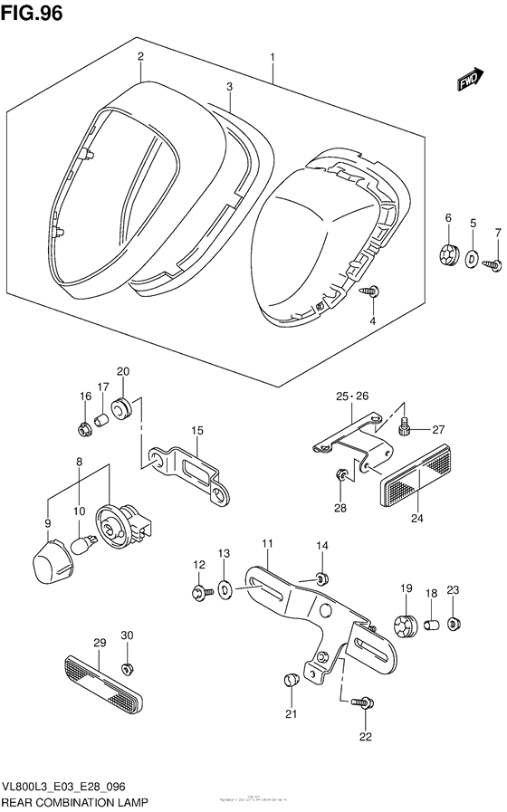VL800 Rear Combination Lamp (Vl800Tl3 E33)