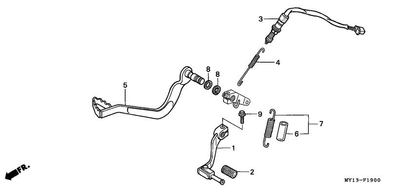Brake pedal assy