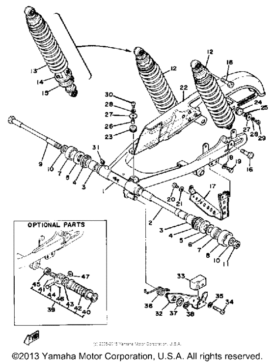 Swing arm - rear shocks