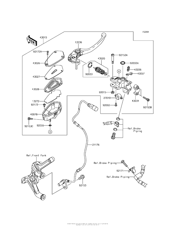 ZG1400 Главный тормозной цилиндр