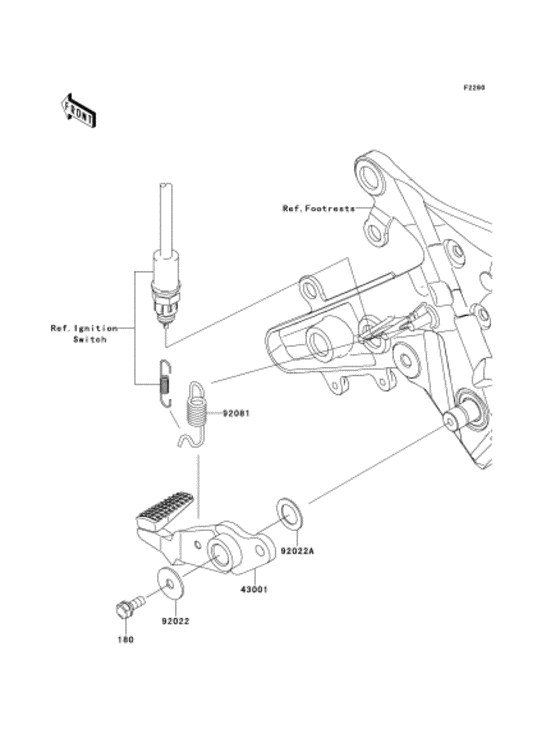 ER650 Педаль тормоза