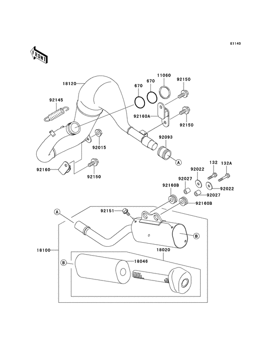 KX65 Muffler comp