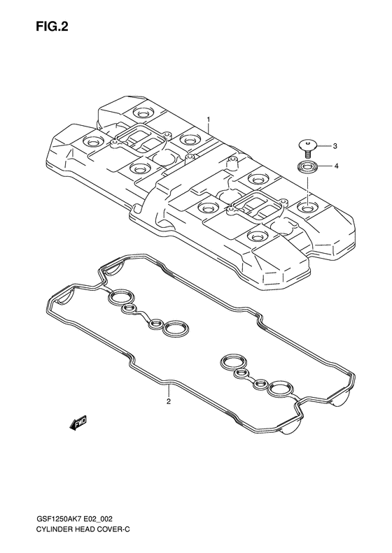 GSF1250 Крышка головки цилиндров
