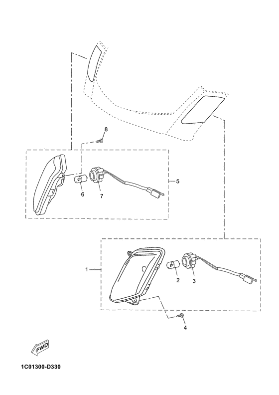 YP250R Поворотники