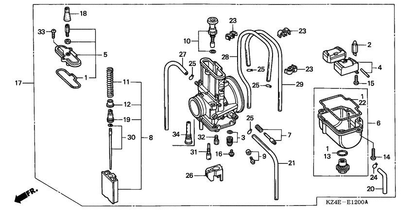 CR125R Carburetor assy