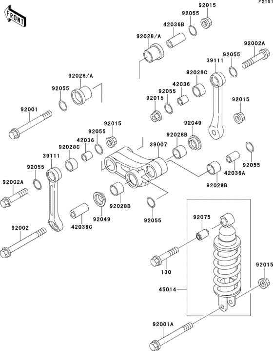 EX250 Подвеска  /  амортизатор