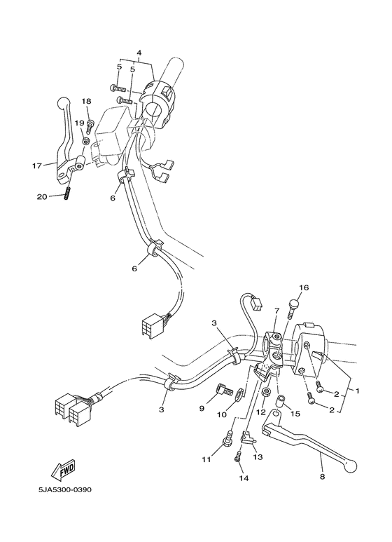XV1600A Handle switch. lever
