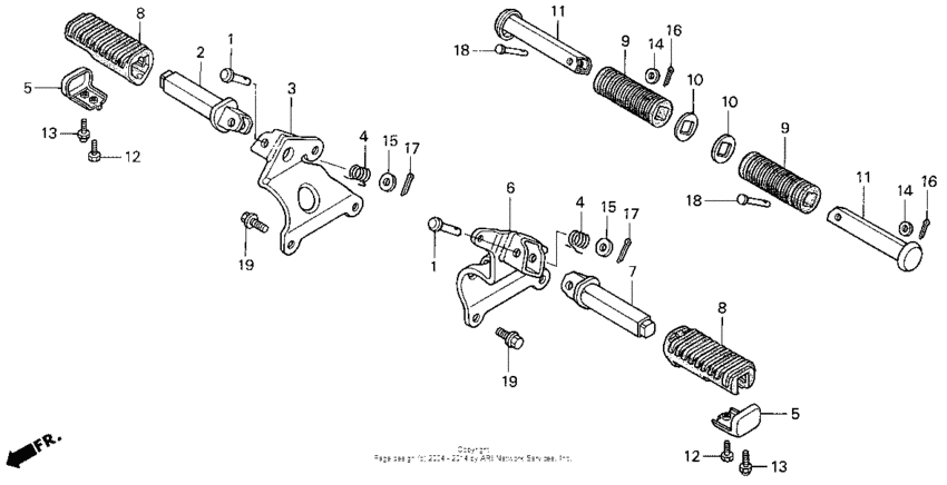 VF750CD Подножки