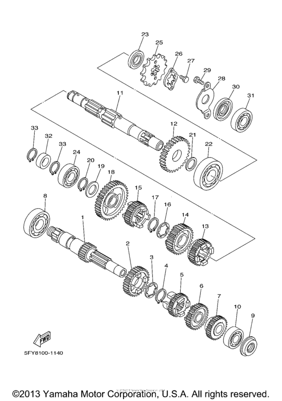 TW200R Трансмиссия