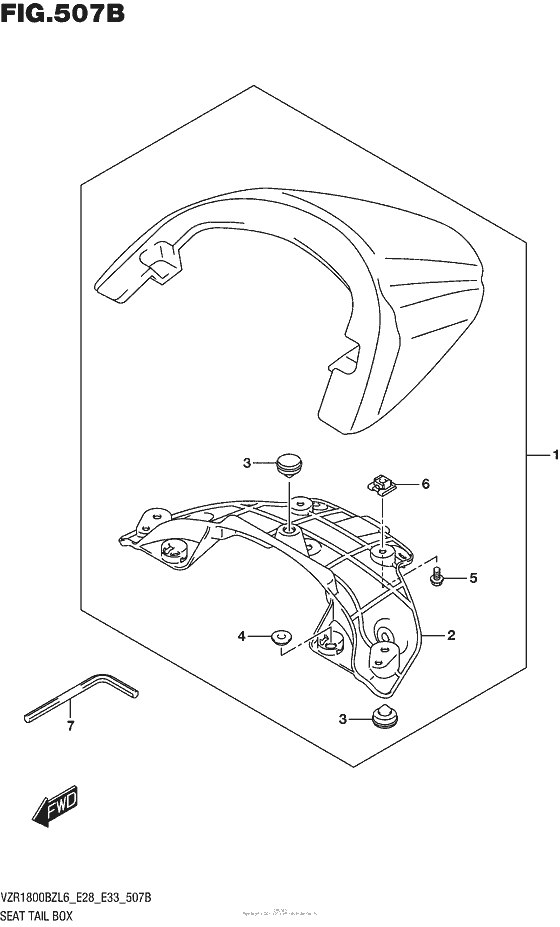 VZR1800B Seat Tail Box (For Pgz)  (Vzr1800Bzl6 E28)