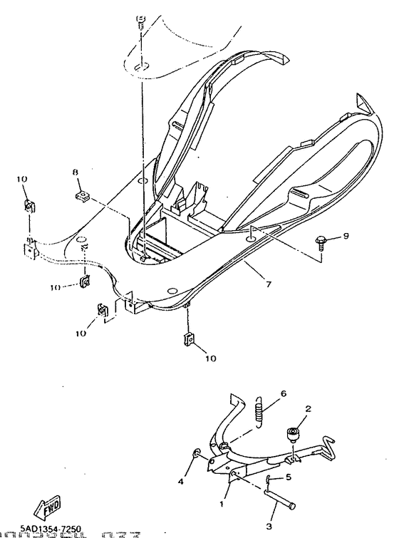 YN50R Stand. footrest