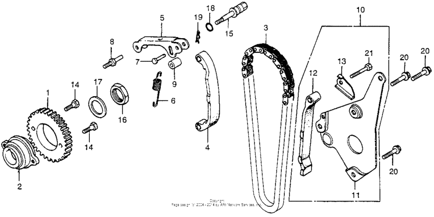 Cam chain + tensioner