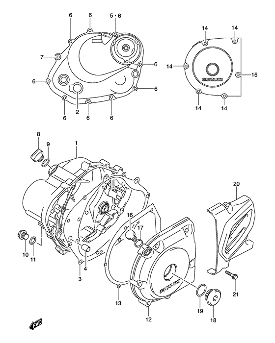Crankcase cover ass`y  (v