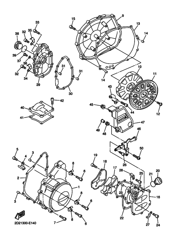 Crankcase cover ass`y  (v