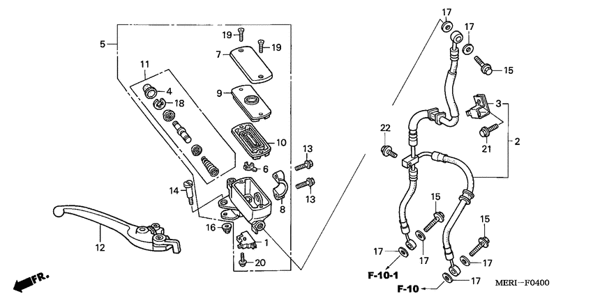 Fr. brake master cylinder