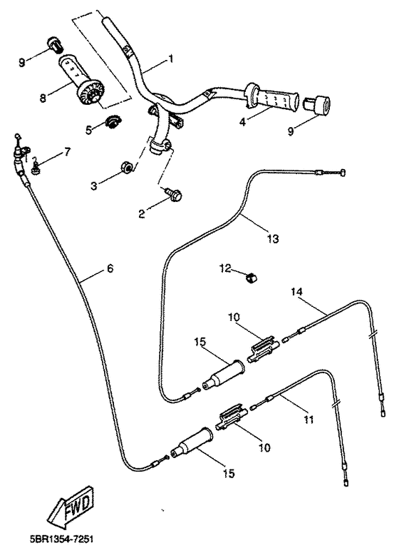 Steering handle. cable