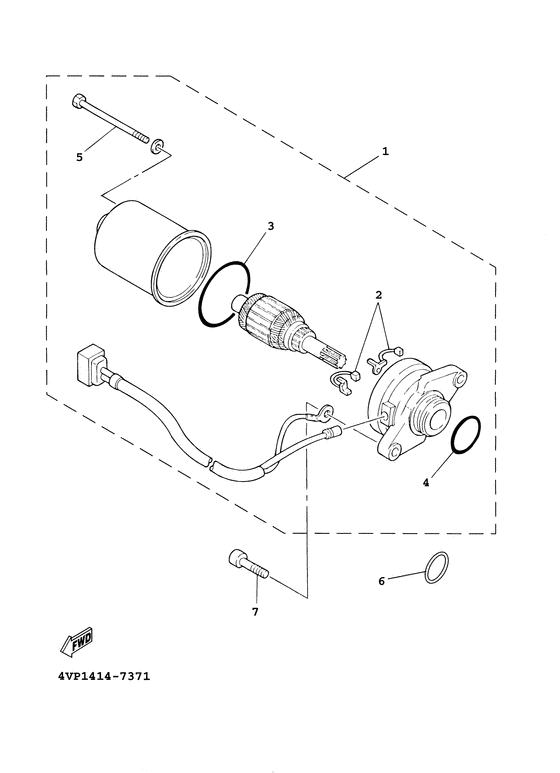 YW100E Стартер