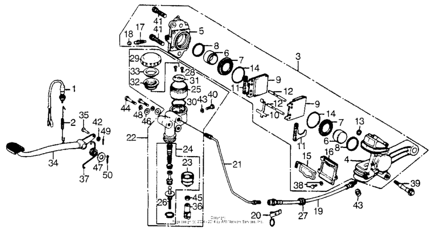 Rear master cylinder + caliper
