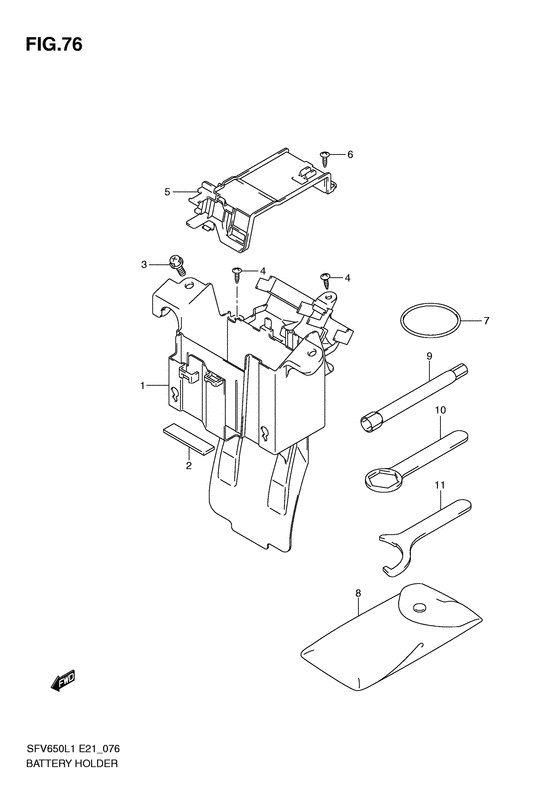 SFV650 (ABS) Аккумулятор holder