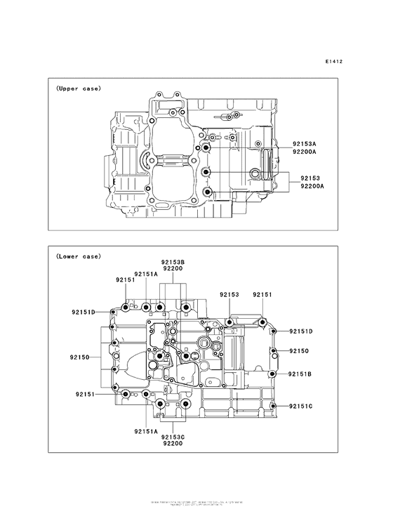 ER650 Болты крепления картера