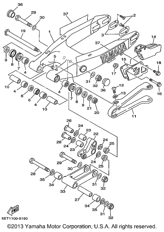 YZ400FL Бугель