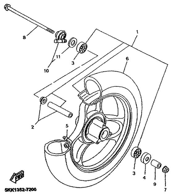 YN50R Переднее колесо