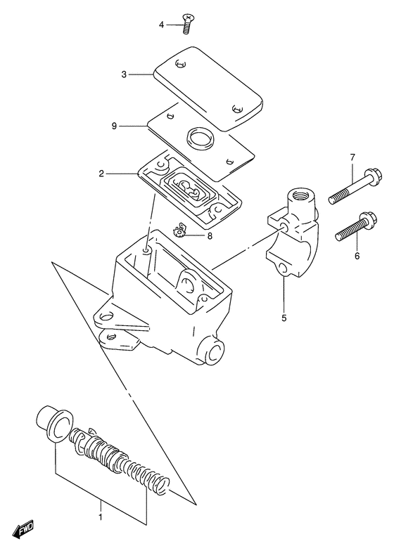 GSF600 Передний тормозной цилиндр