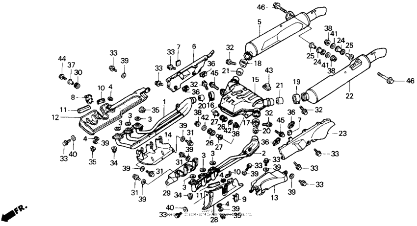 Exhaust muffler except se