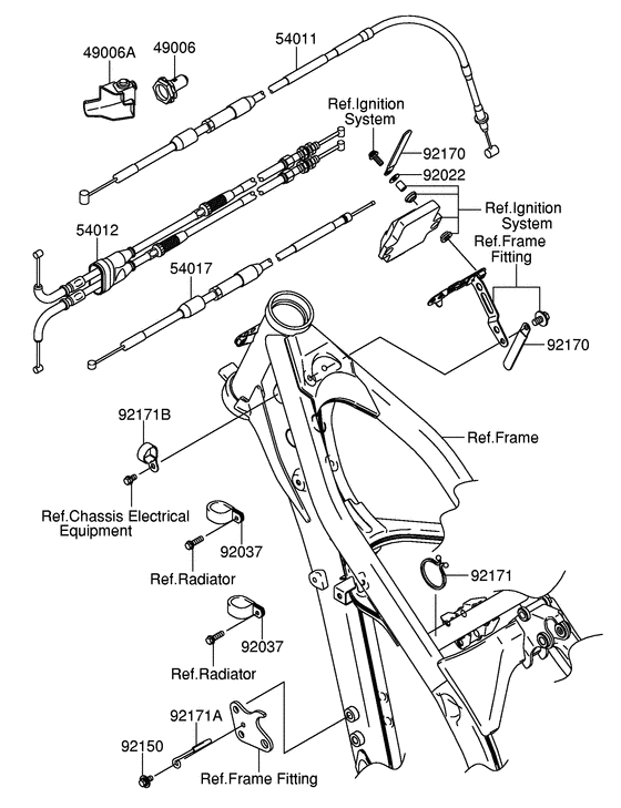RM-Z250 Clutch cable