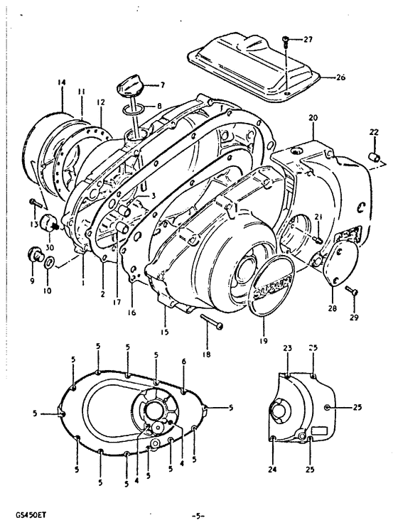 Crankcase cover ass`y  (v