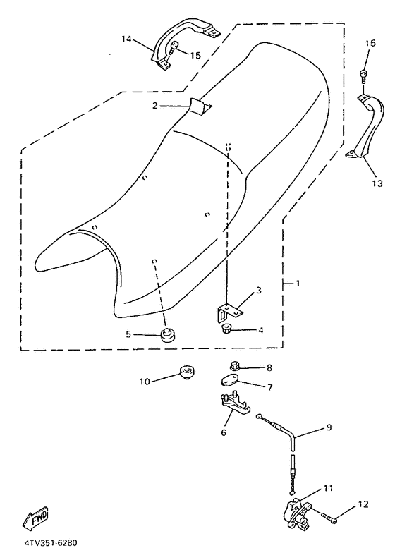 YZF600R Сиденье