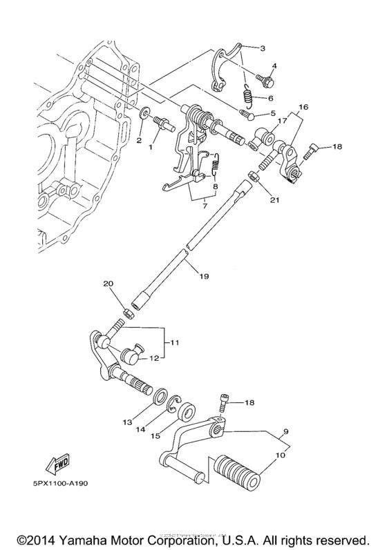 XV17PCSC Вал переключения
