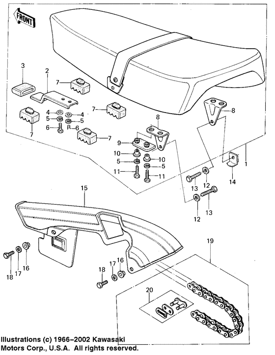 Seat/chain cover/chain