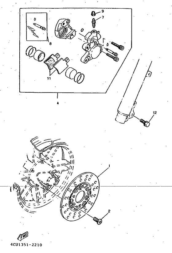 CW50 Front brake. caliper
