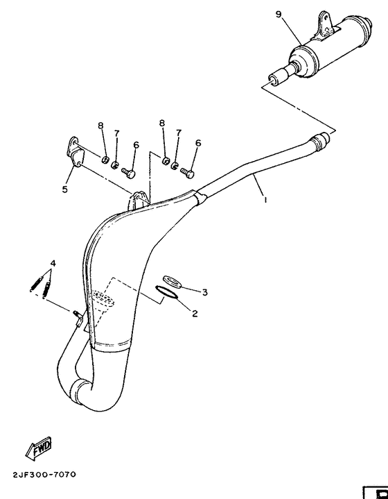 YZ80 Выхлопная система