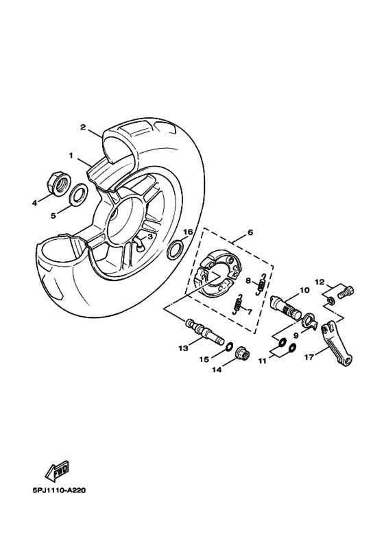 Rear wheel complete assy