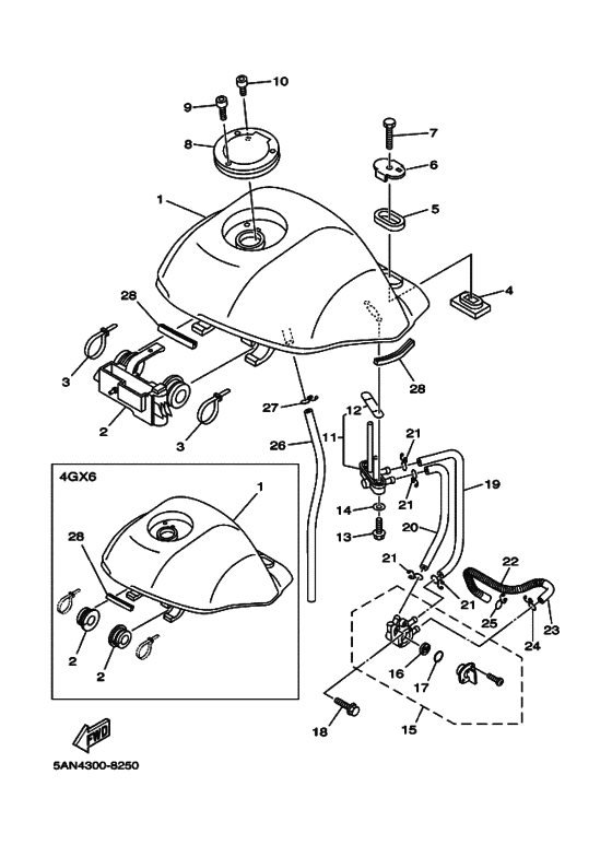 TDR125 Tank fuel