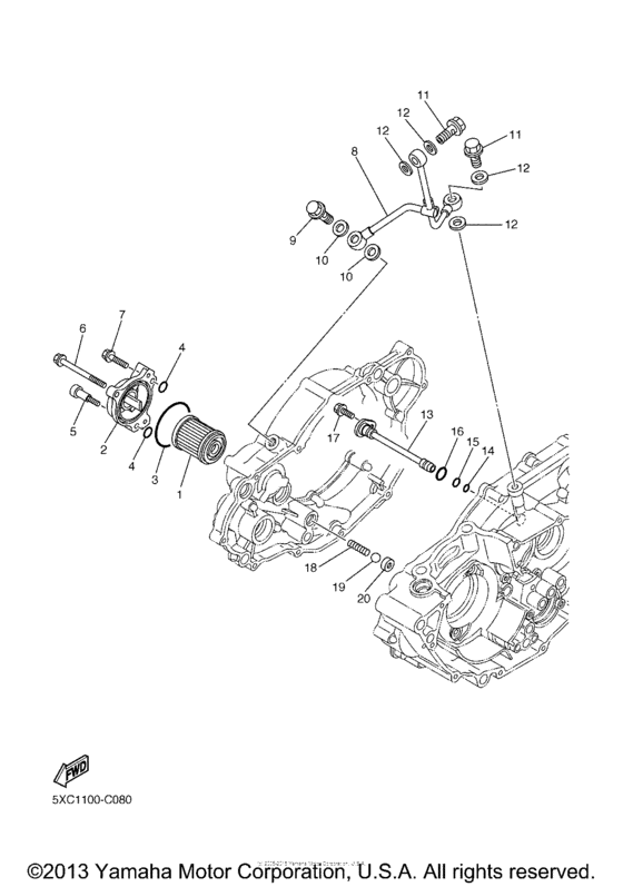 WR250F Масляный фильтр