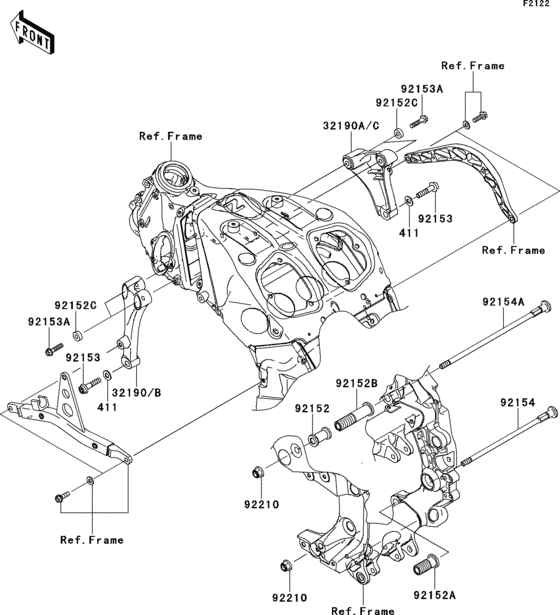 ZG1400 Крепление двигателя