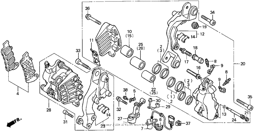 St1100a fr. brake caliper 96-98
