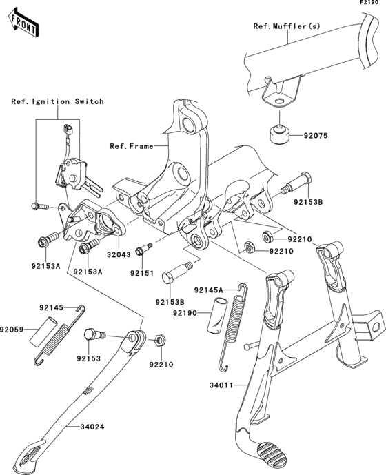ZG1400 Подножка