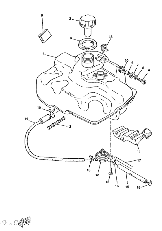 CW50RS Топливный бак