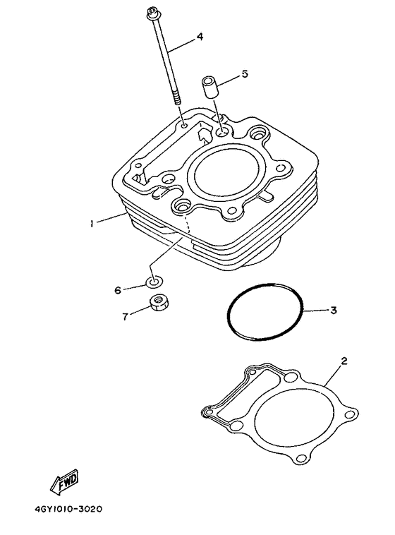 TT250R Цилиндры